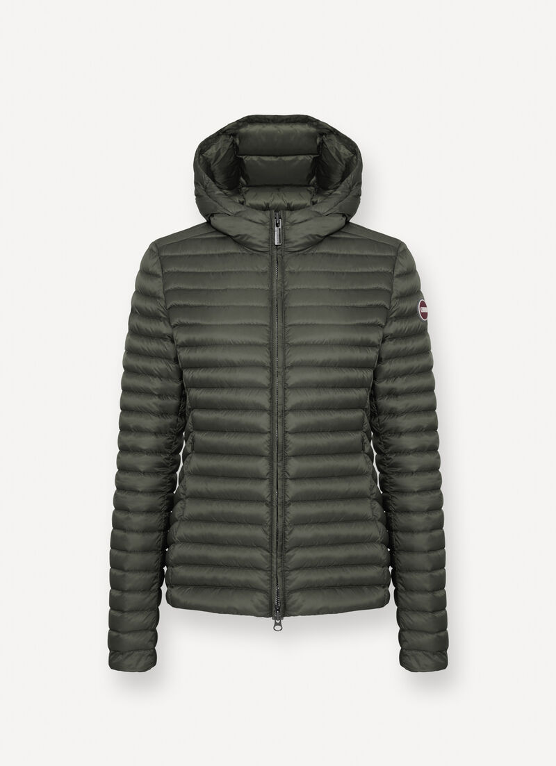 Light down jacket with hood
