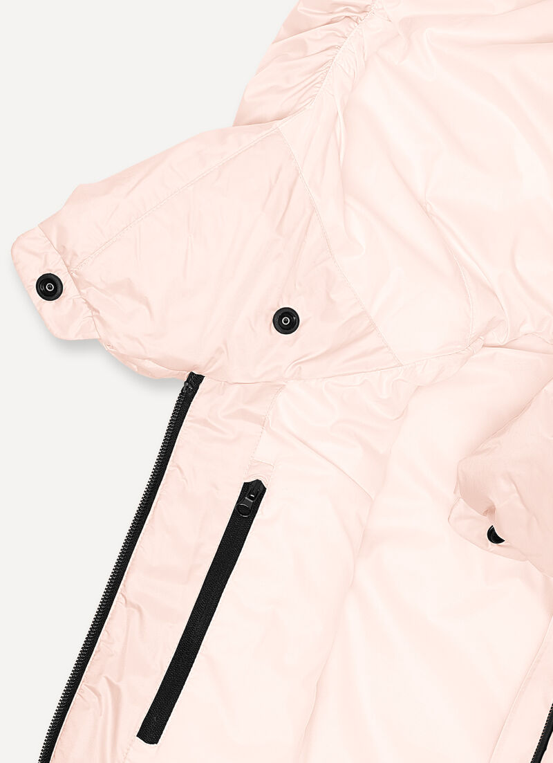 Cropped gilet with large hood