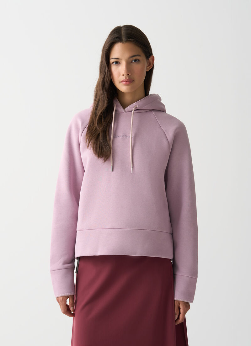 Hooded sweatshirt with embroidery