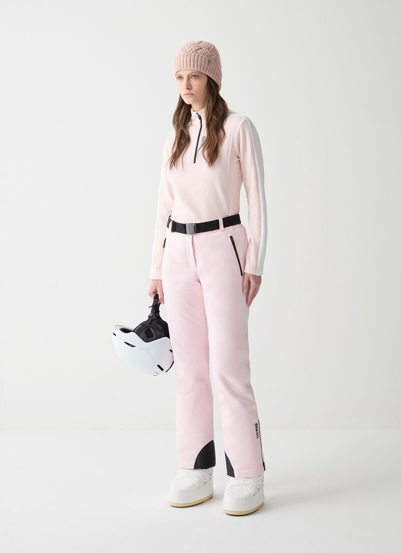 Padded ski pants with belt