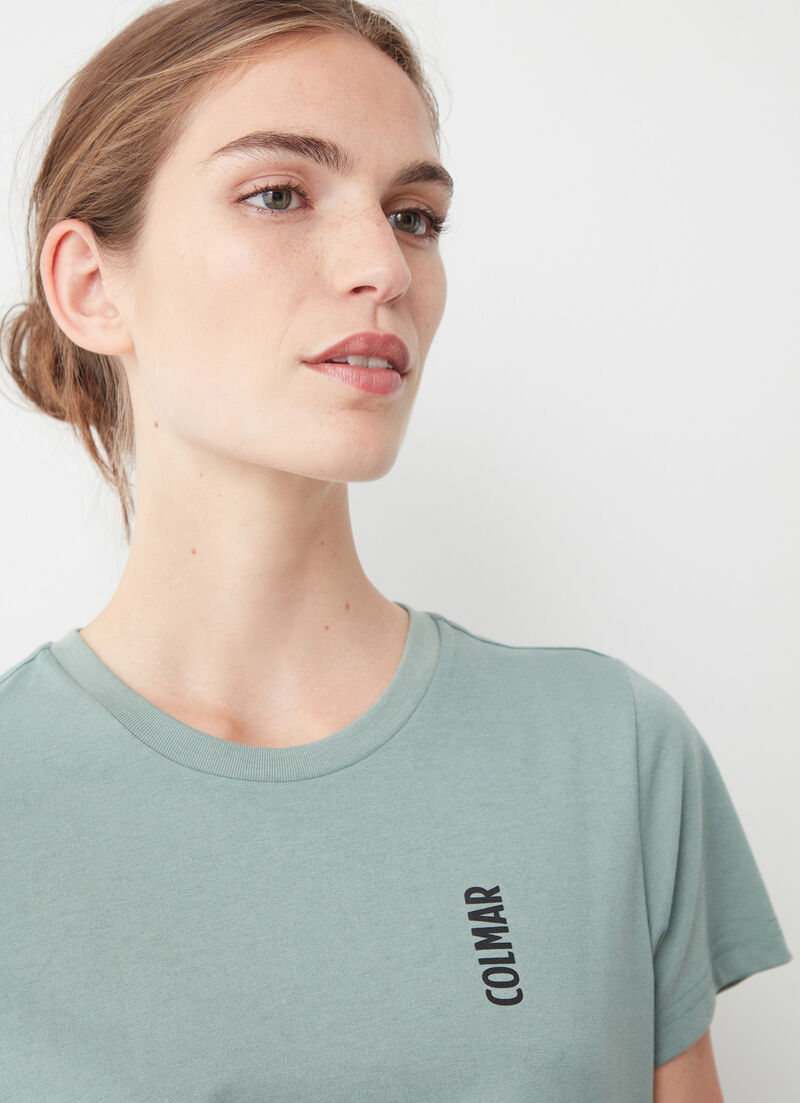 Crew-neck cotton-blend T-shirt