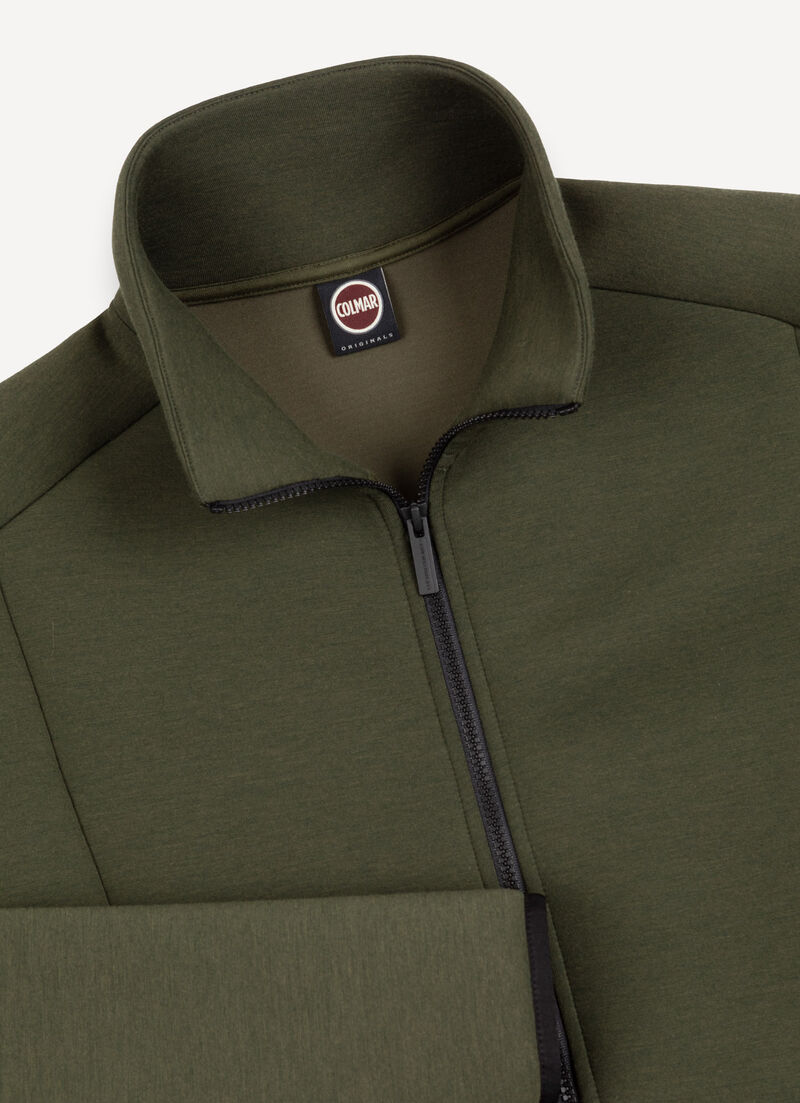 Full-zip scuba sweatshirt