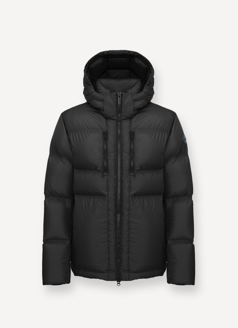 Puffy down jacket with hood
