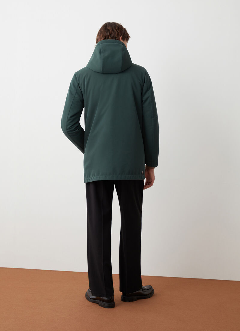 Long waterproof padded jacket