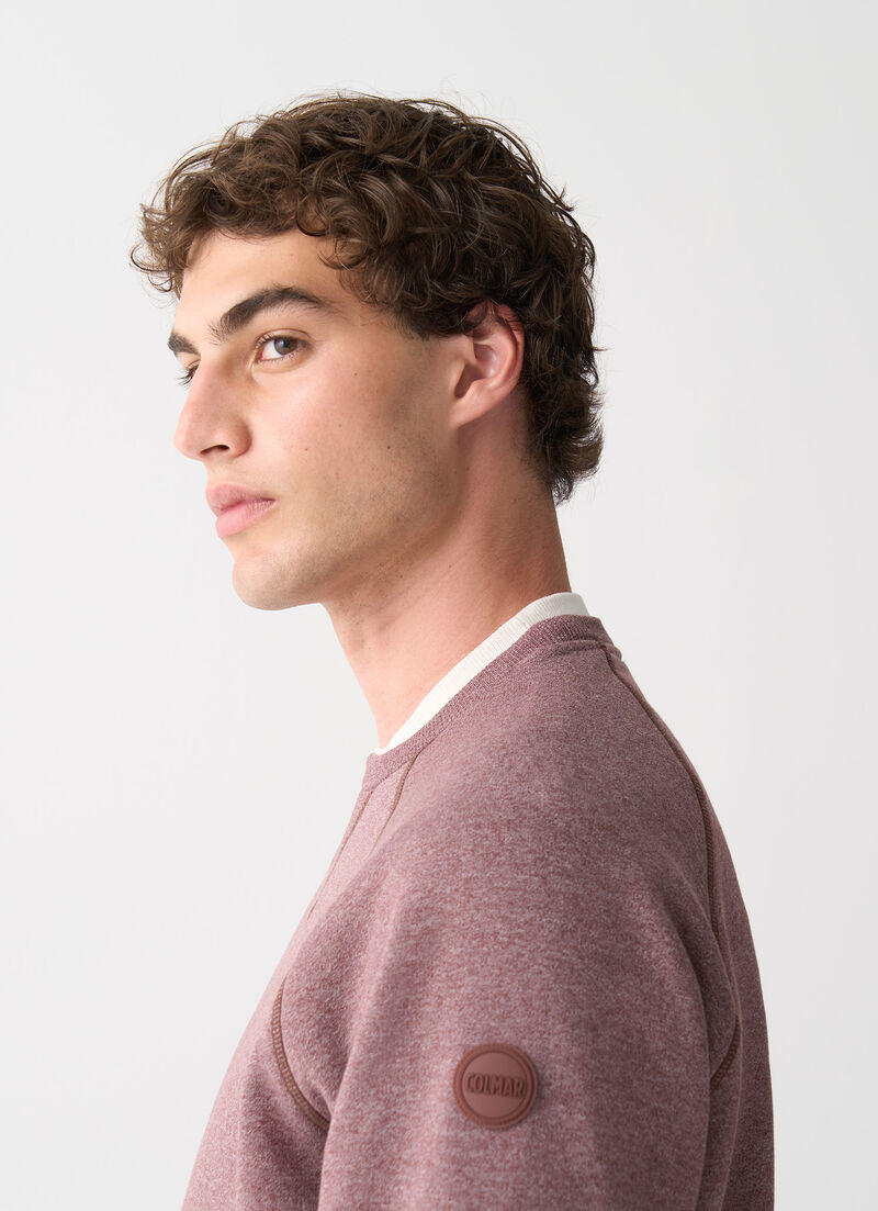 Melange crew-neck sweatshirt