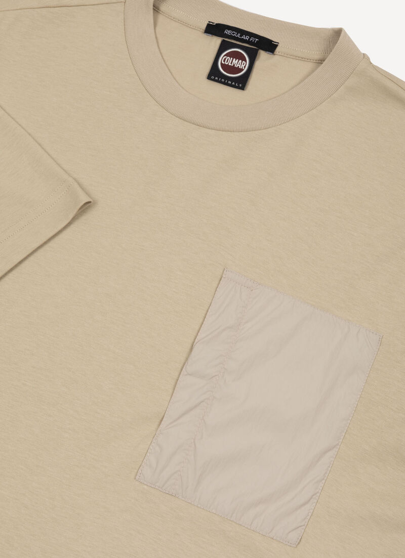 T-shirt with nylon pocket