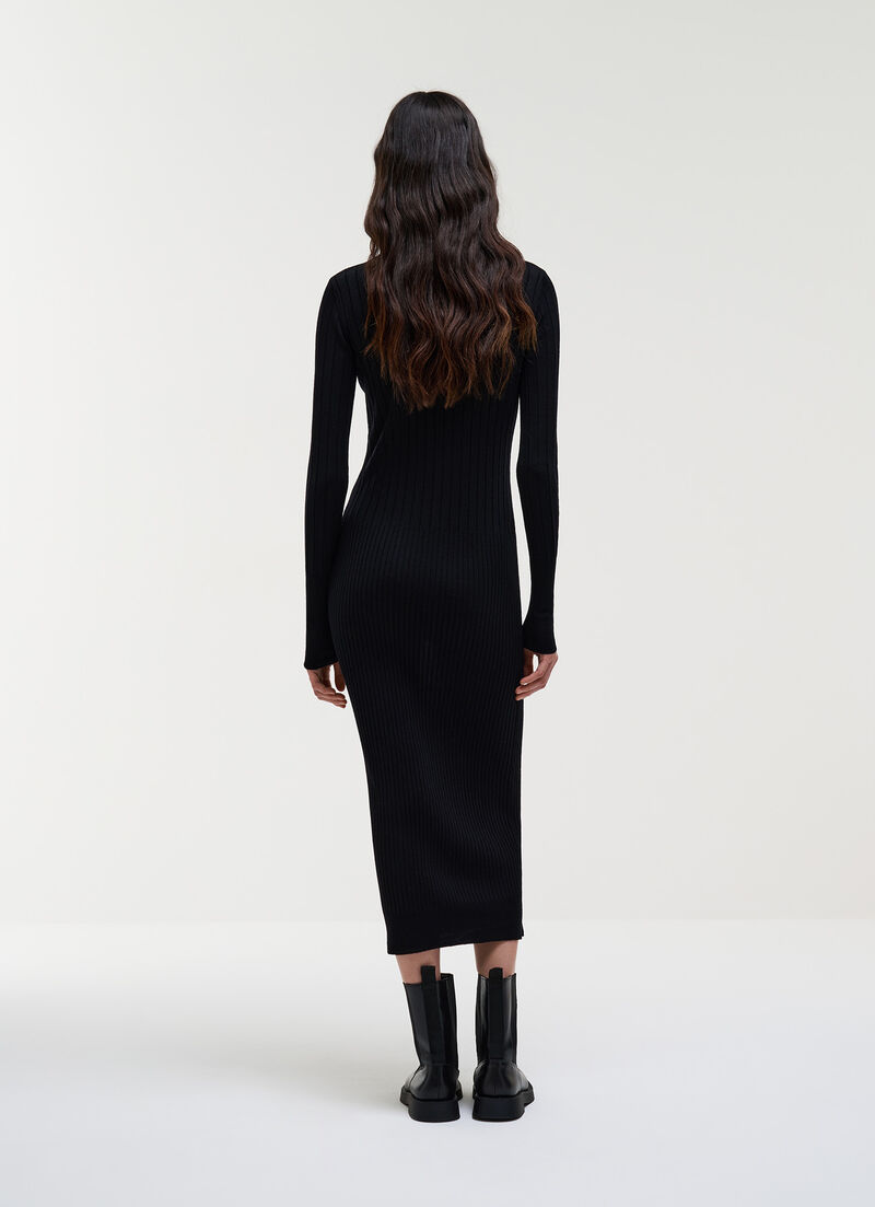 Wool midi dress