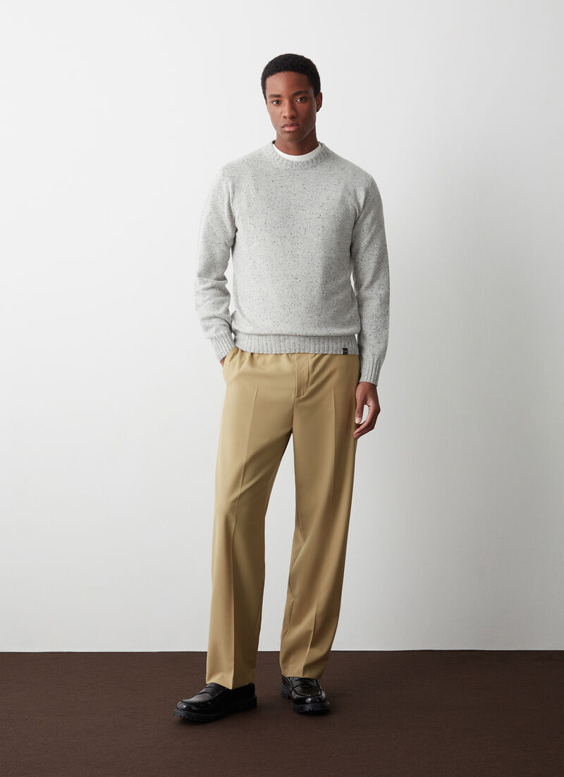 Multi-coloured crew-neck pullover