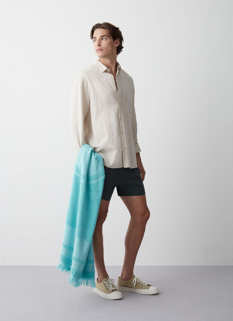 Terry towel with fringing