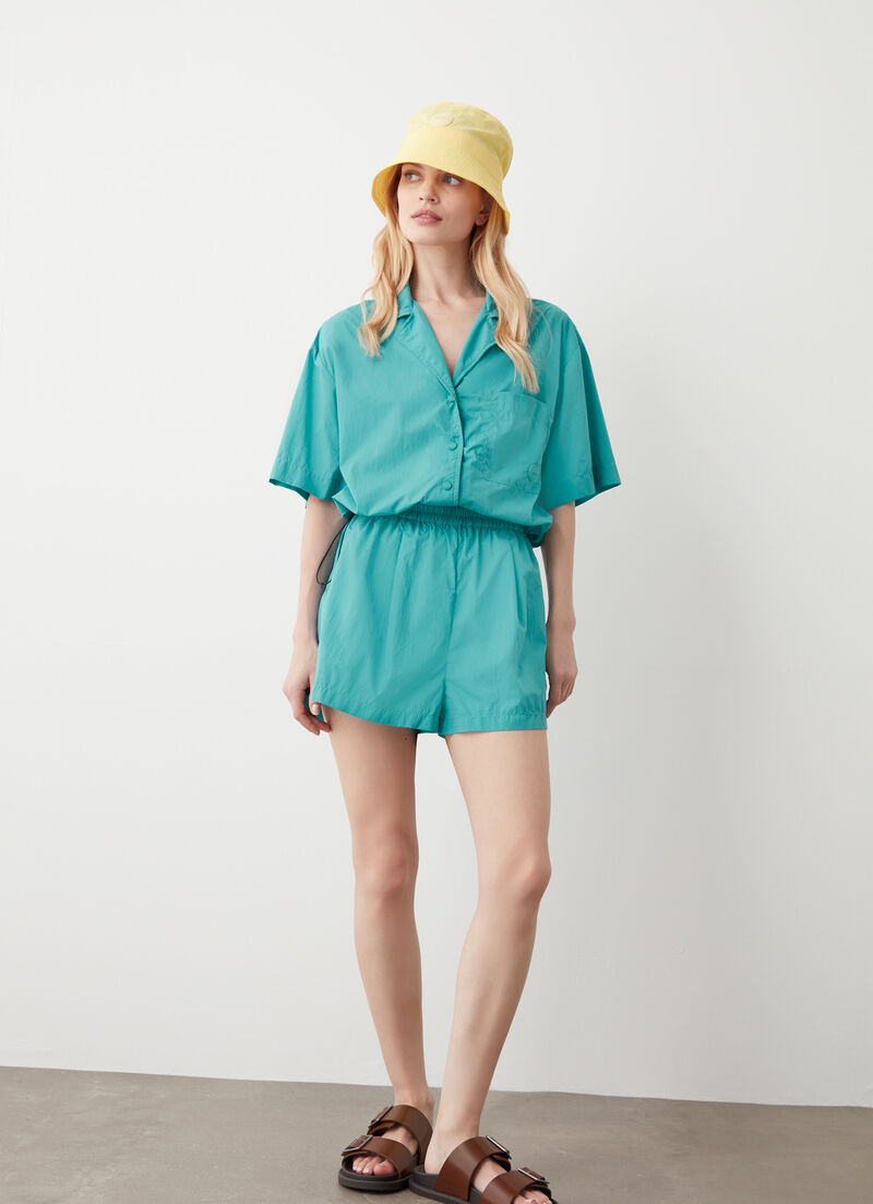 Shirt in water-repellent nylon