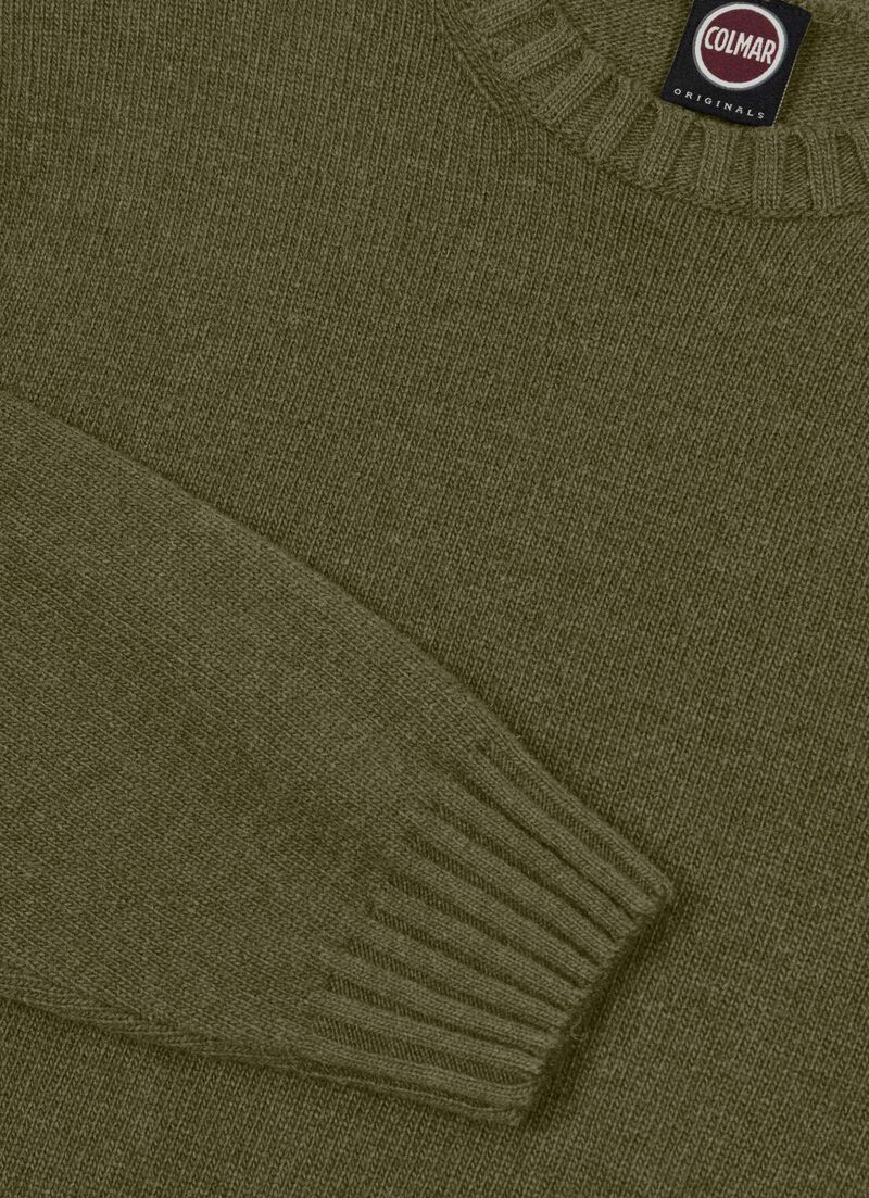 Branded wool pullover