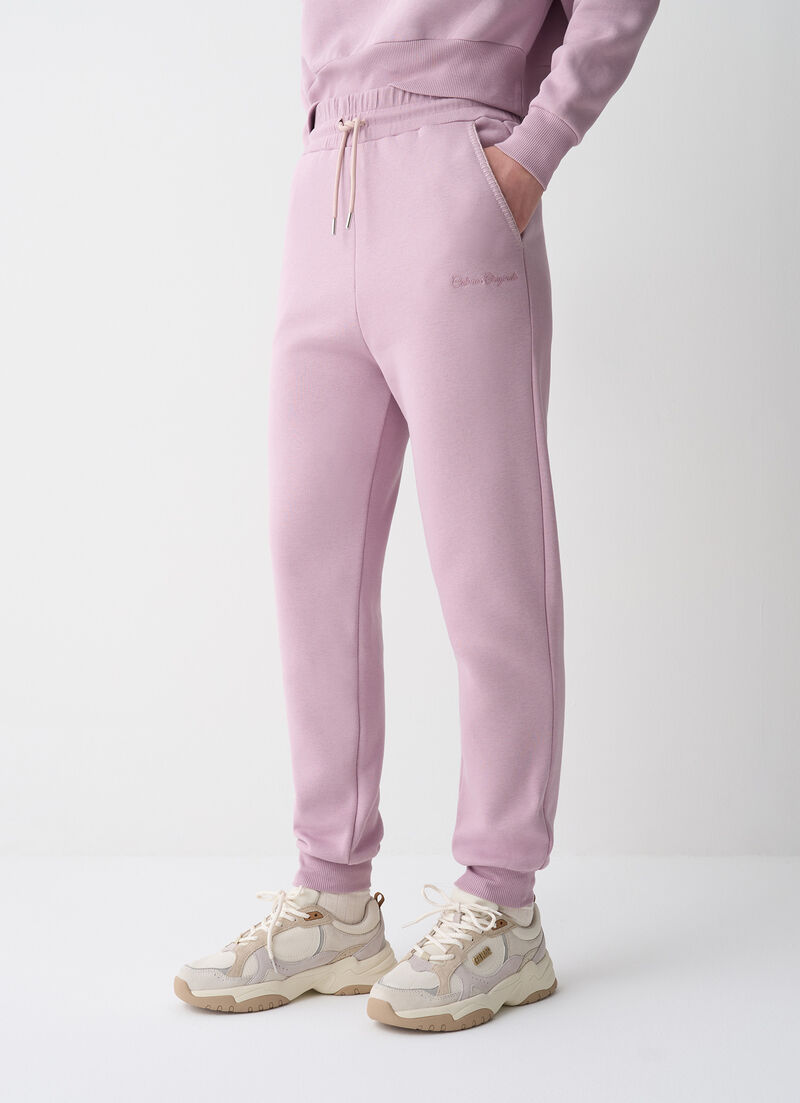 Tracksuit bottoms with embroidery
