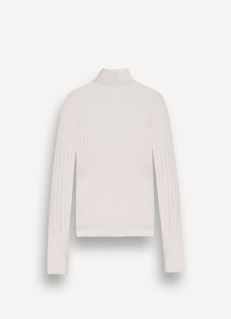 Merino wool polo-neck
