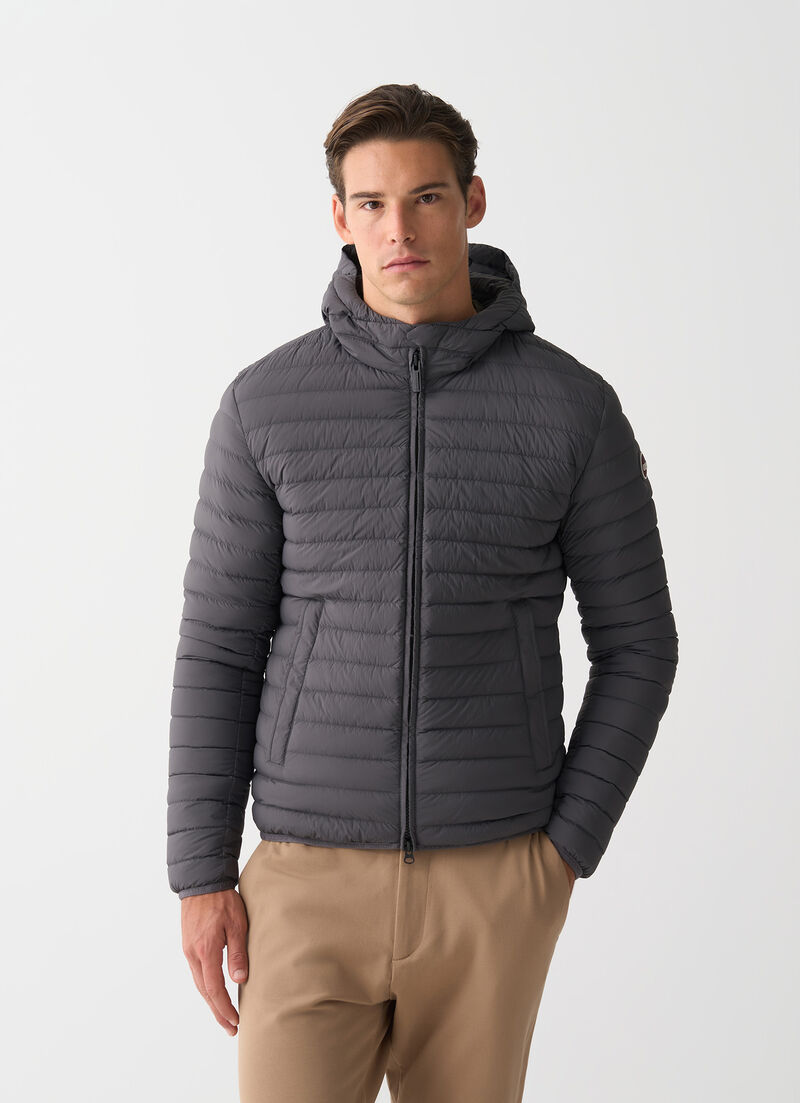 Light down jacket with hood