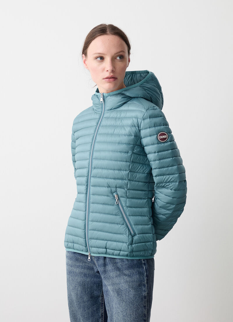 Hooded down jacket