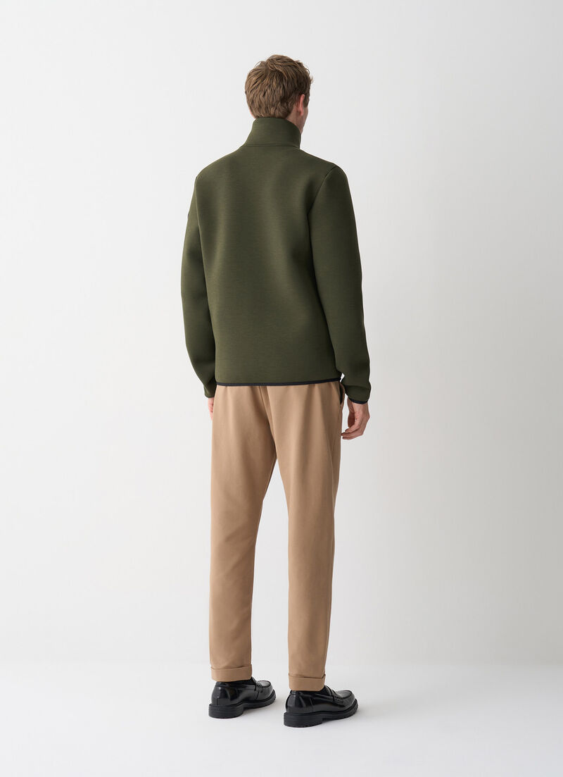 Full-zip scuba sweatshirt