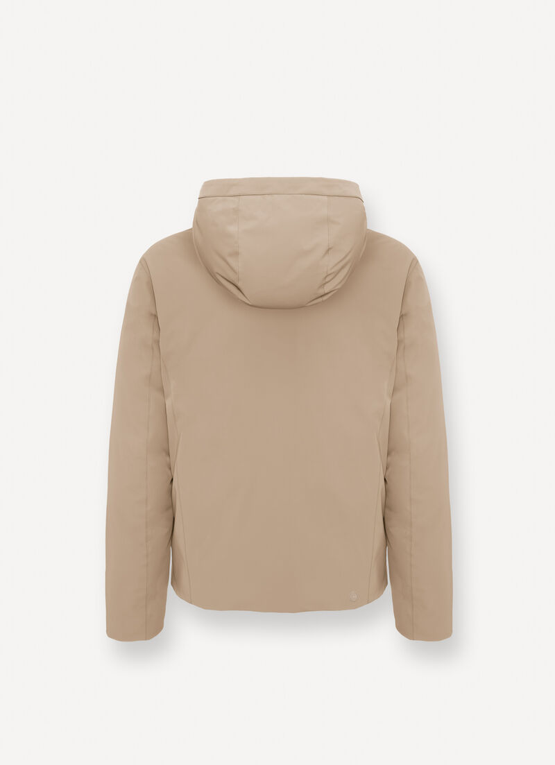 Reversible waterproof down jacket