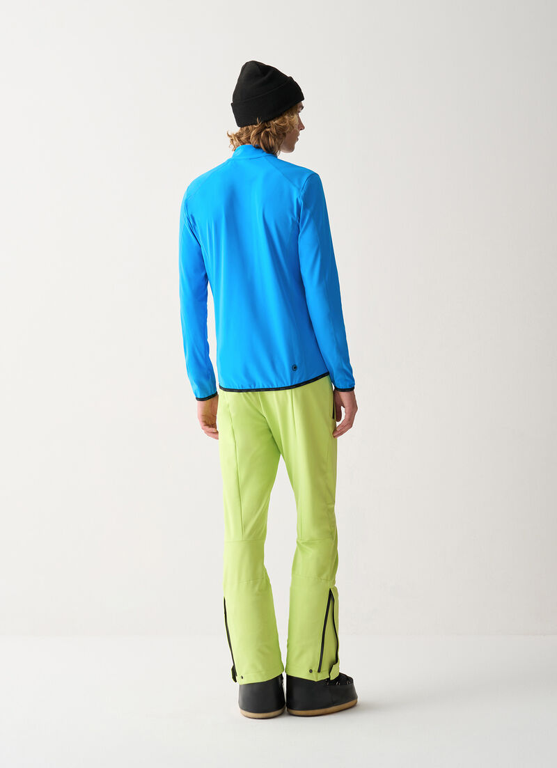 Thermal stretch ski jumper with half-zip