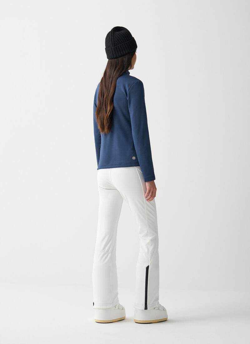 Half-zip stretch ski fleece