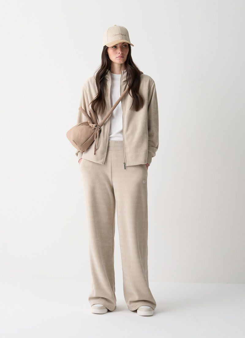 Bouclé palazzo trousers