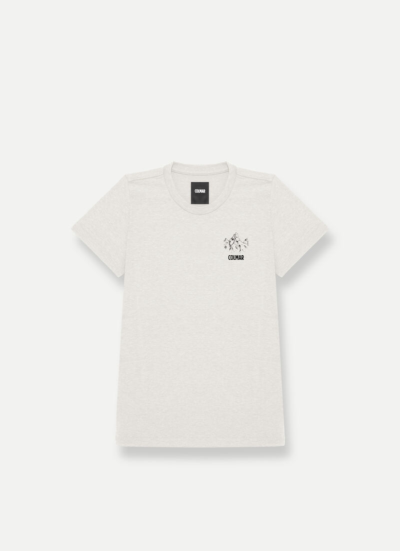 T-shirt with mountain drawing print