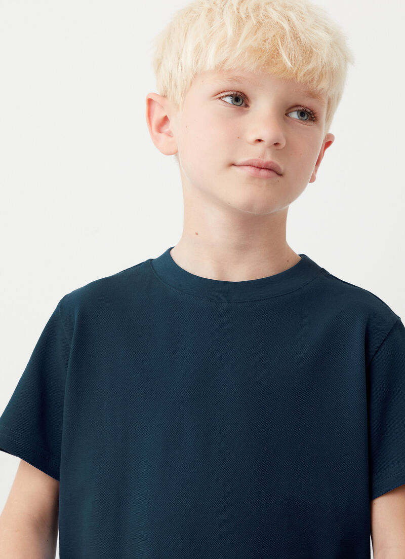 Cotton piqué T-shirt