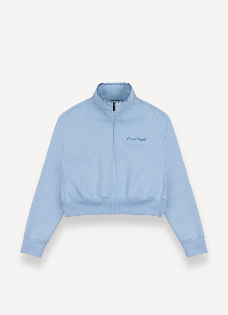Half-zip sweatshirt with embroidery