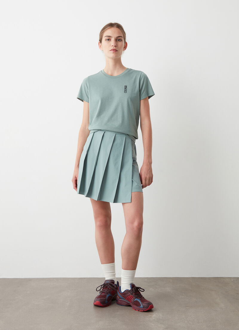 Crew-neck cotton-blend T-shirt