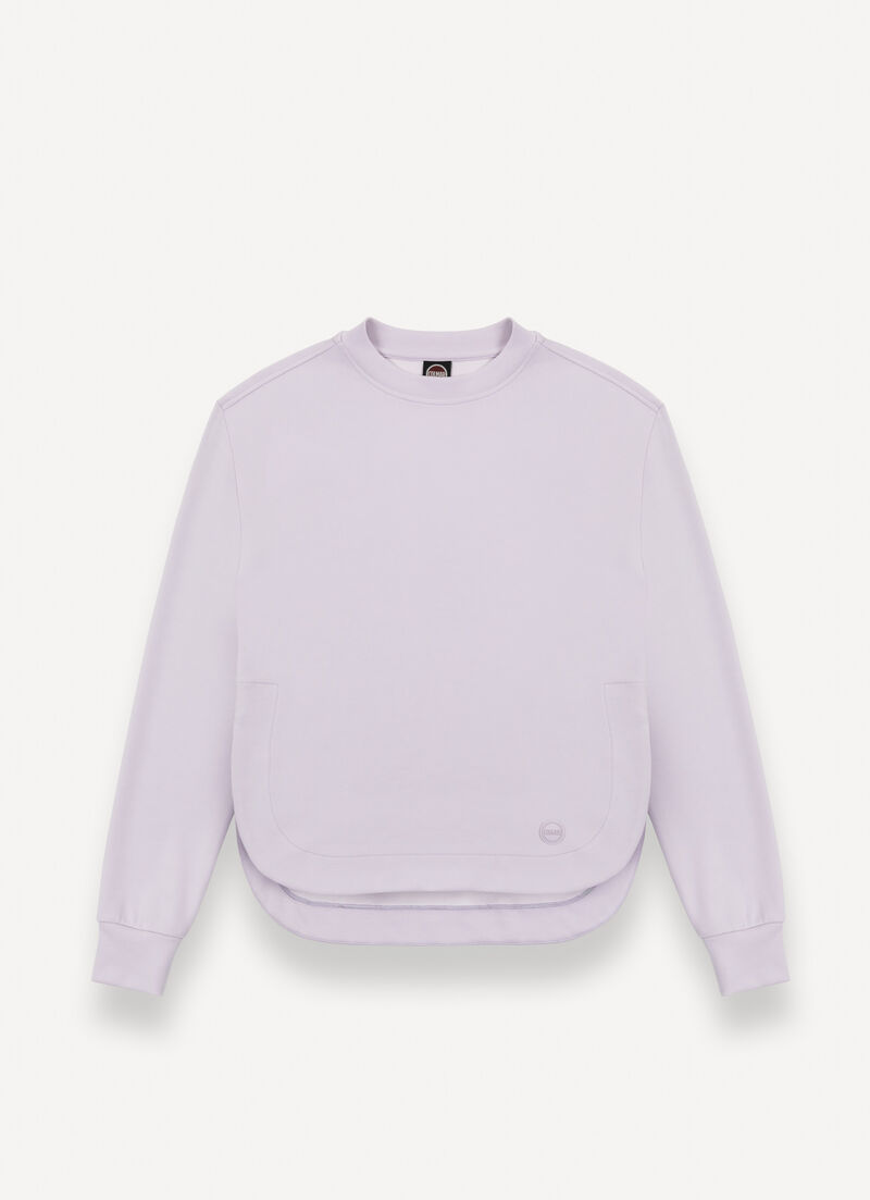Sweatshirt with rounded hem
