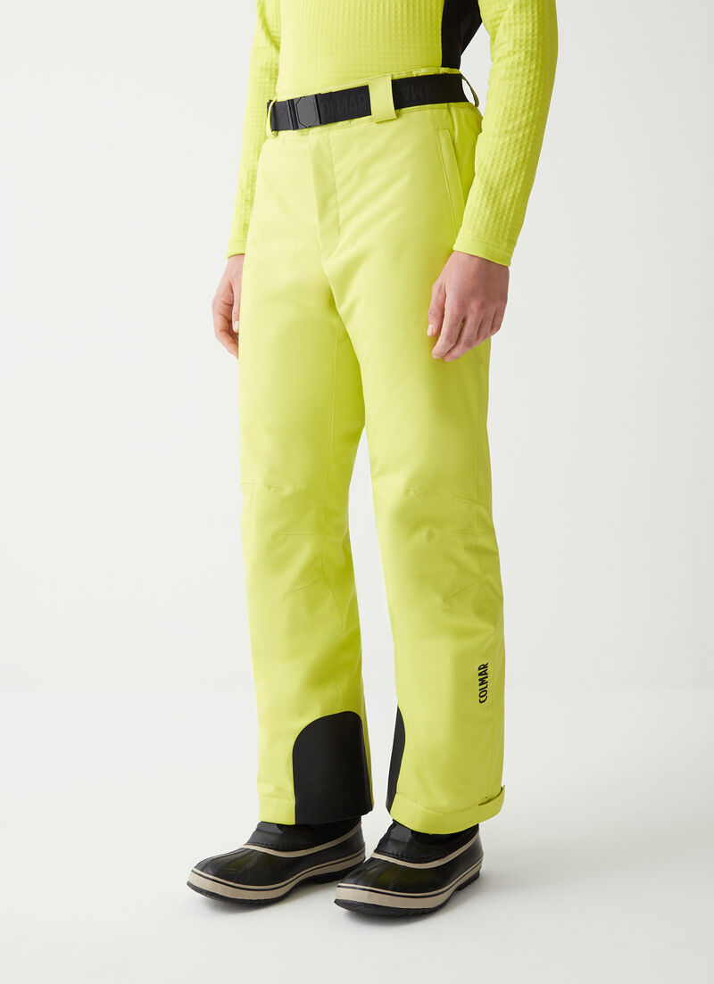 Padded ski pants with belt