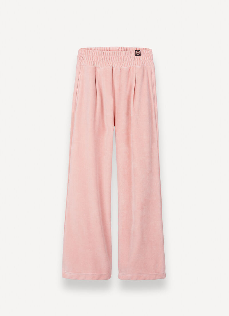 Velvet palazzo sweatpants