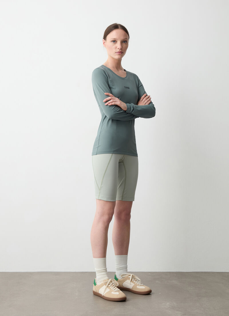Long-sleeved T-shirt in stretch jersey