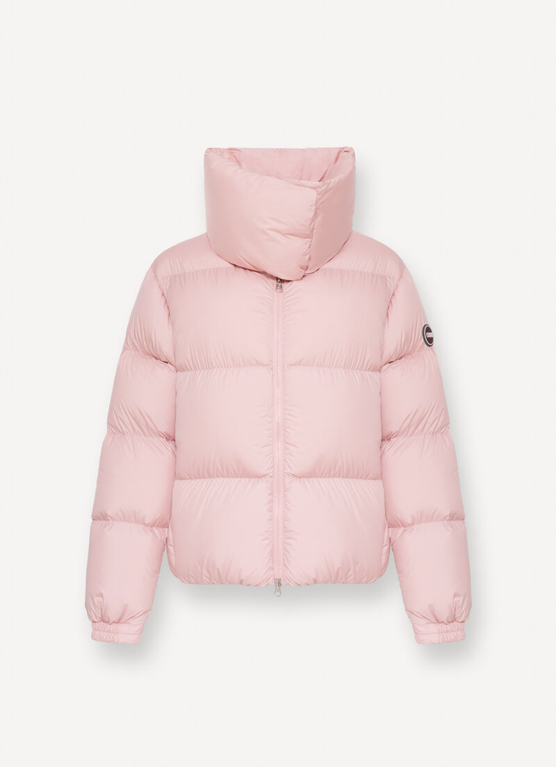 Oversized down jacket with maxi-collar