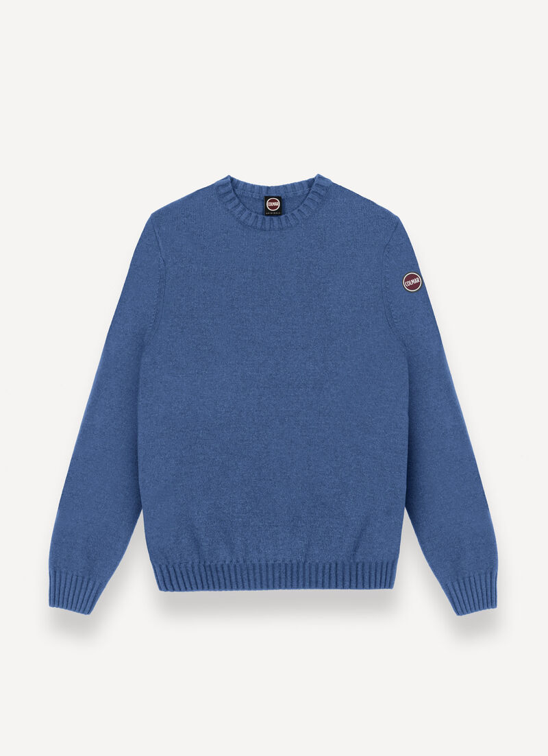 Branded wool pullover