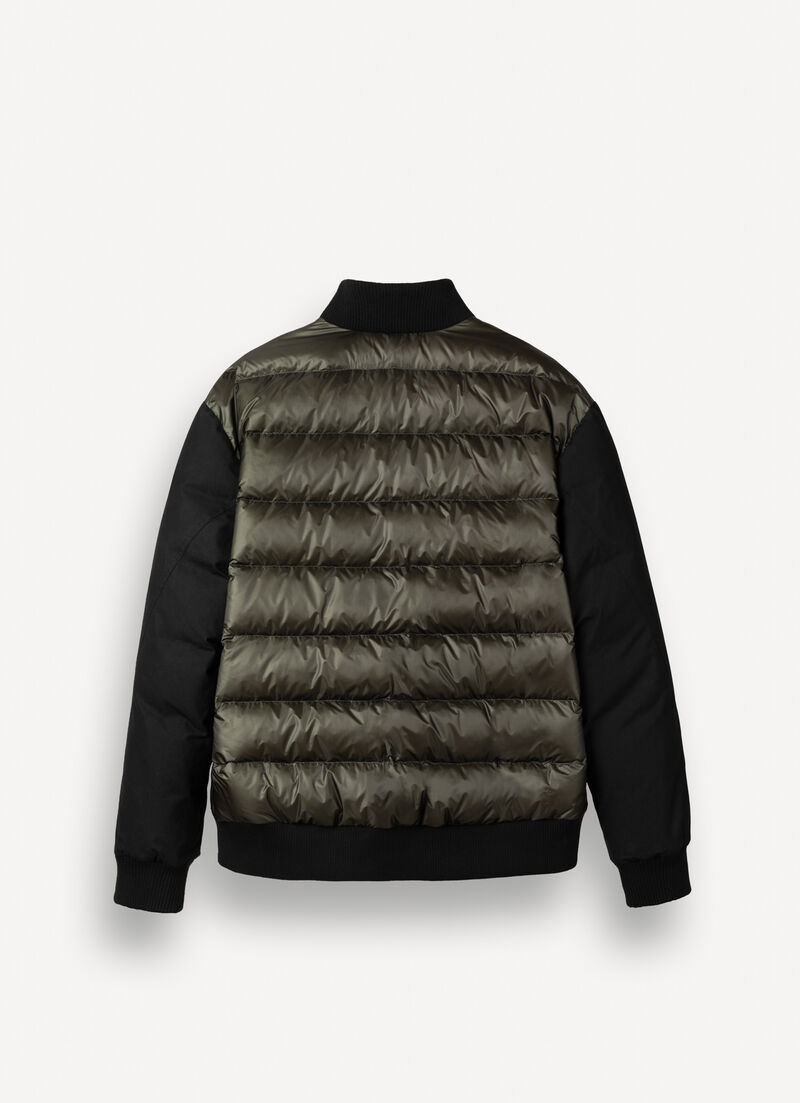 Wax down-padded bomber jacket