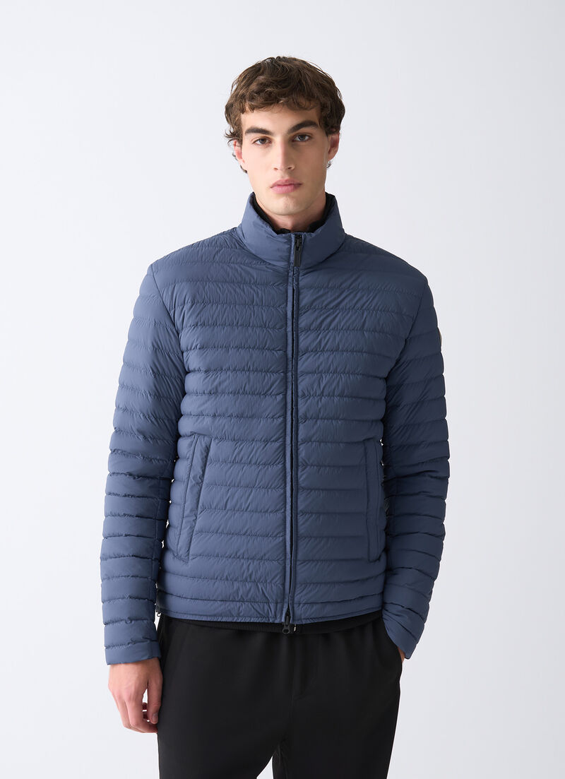 Light down jacket with padded collar