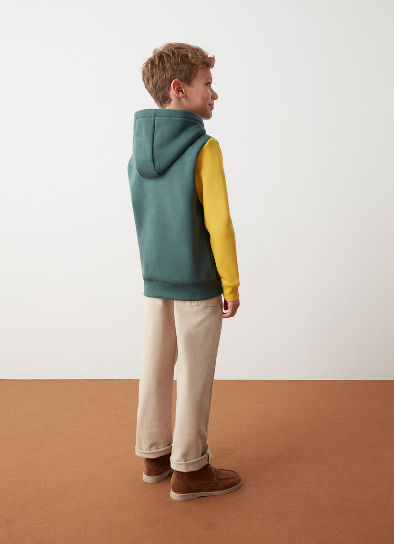 Colour-block sweatshirt with logo