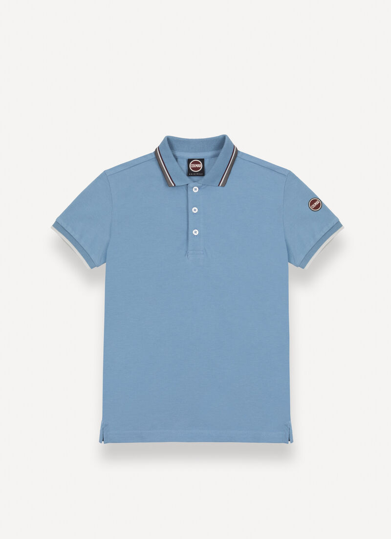 Cotton piqué polo-shirt