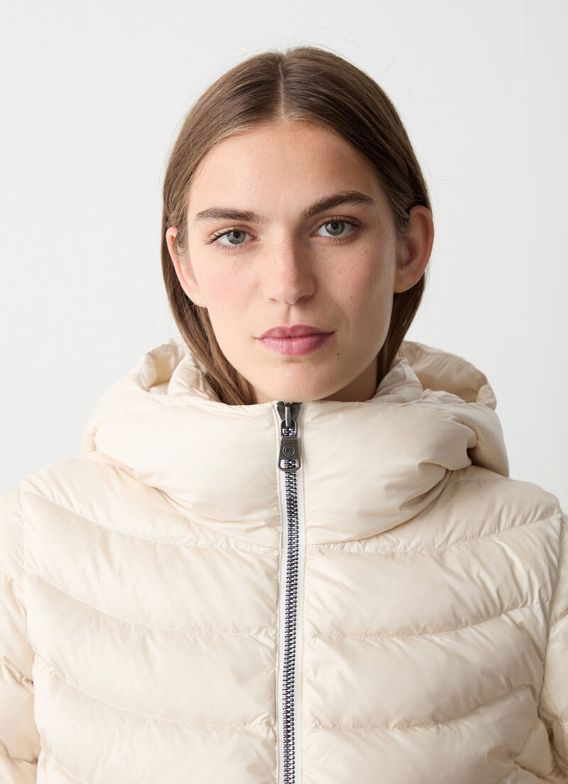 Long down jacket with inner vest