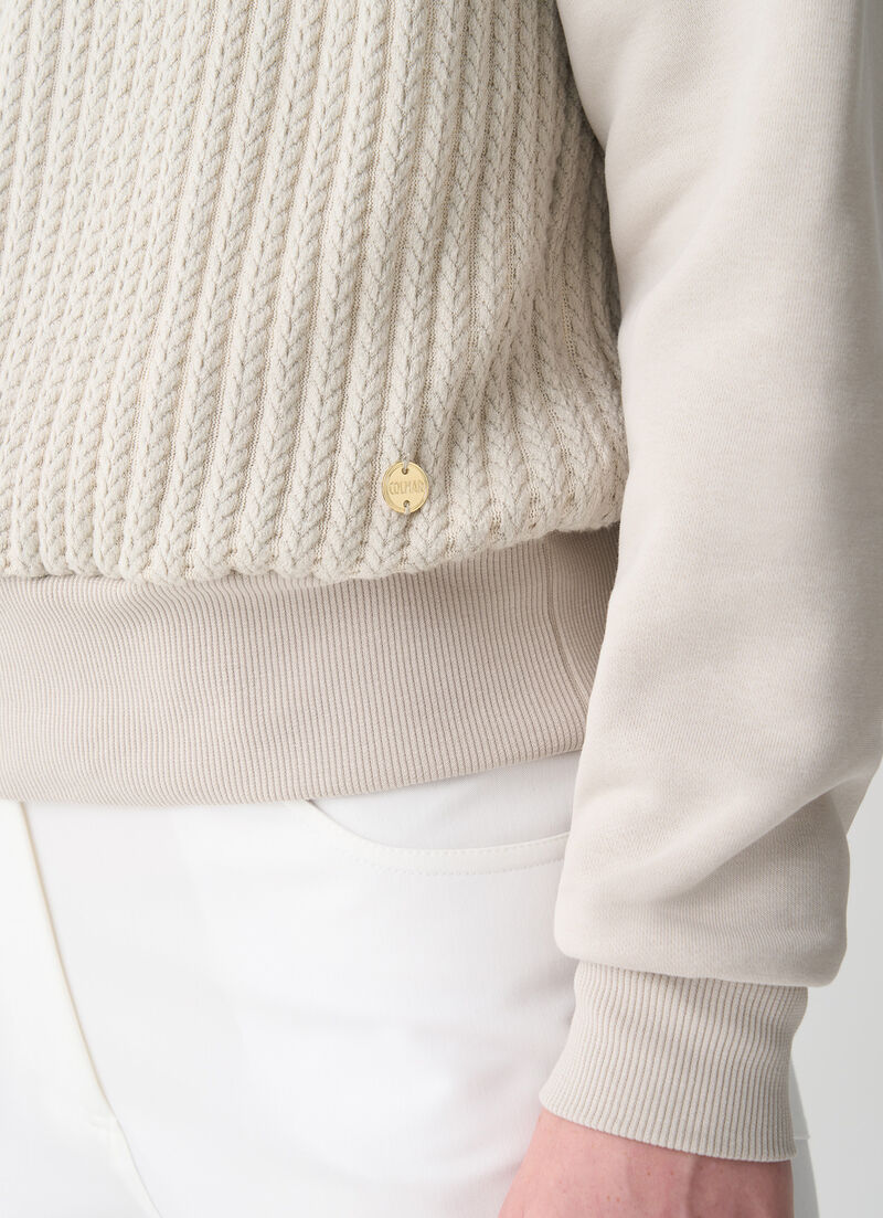 Cable-knit sweatshirt