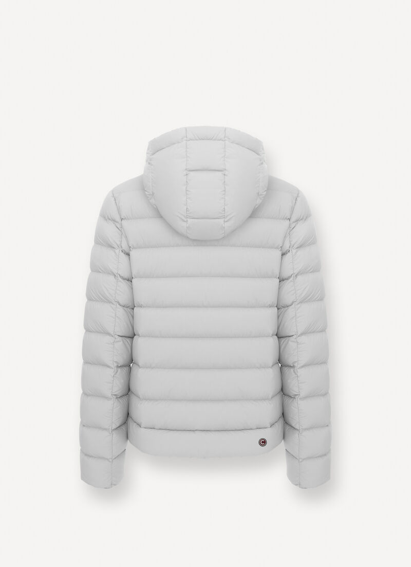 Down jacket with detachable hood