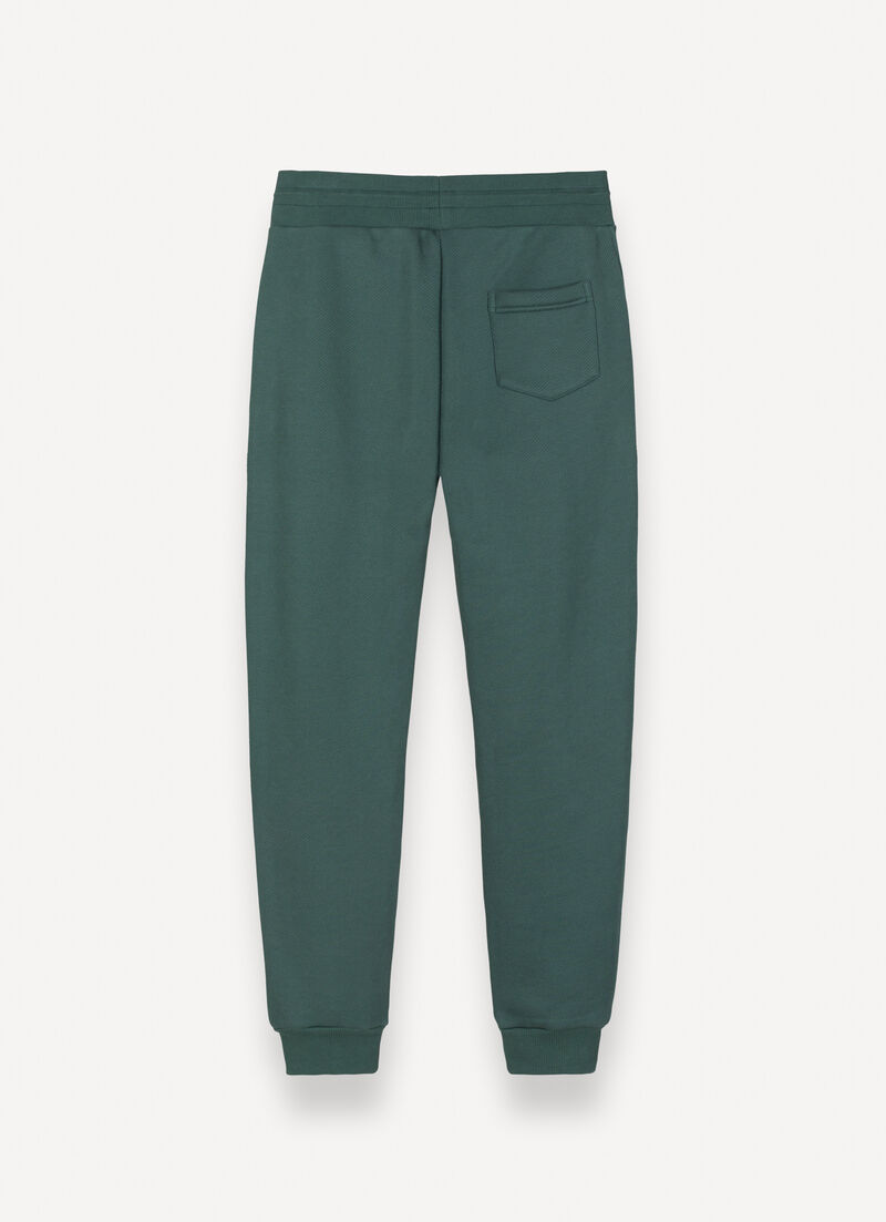 Sweatpants with diagonal weave