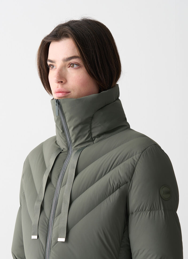 Long stretch down jacket
