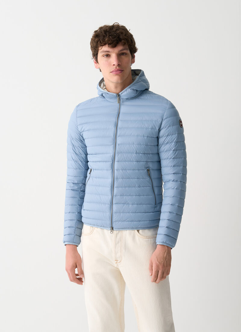 Light down jacket with hood