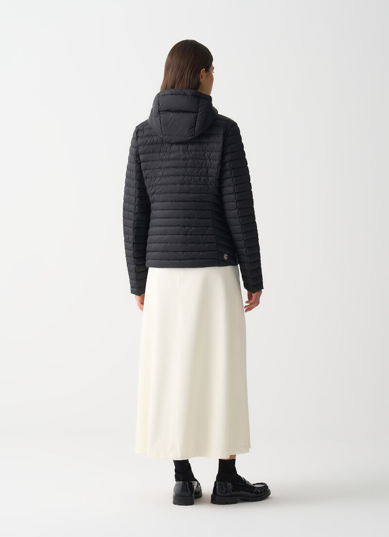 Light down jacket with hood