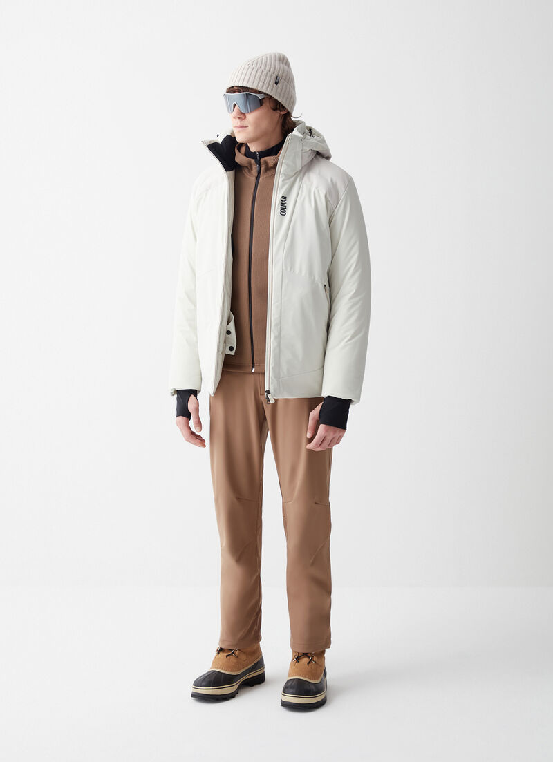 Extra-warm ski jacket with neck warmer