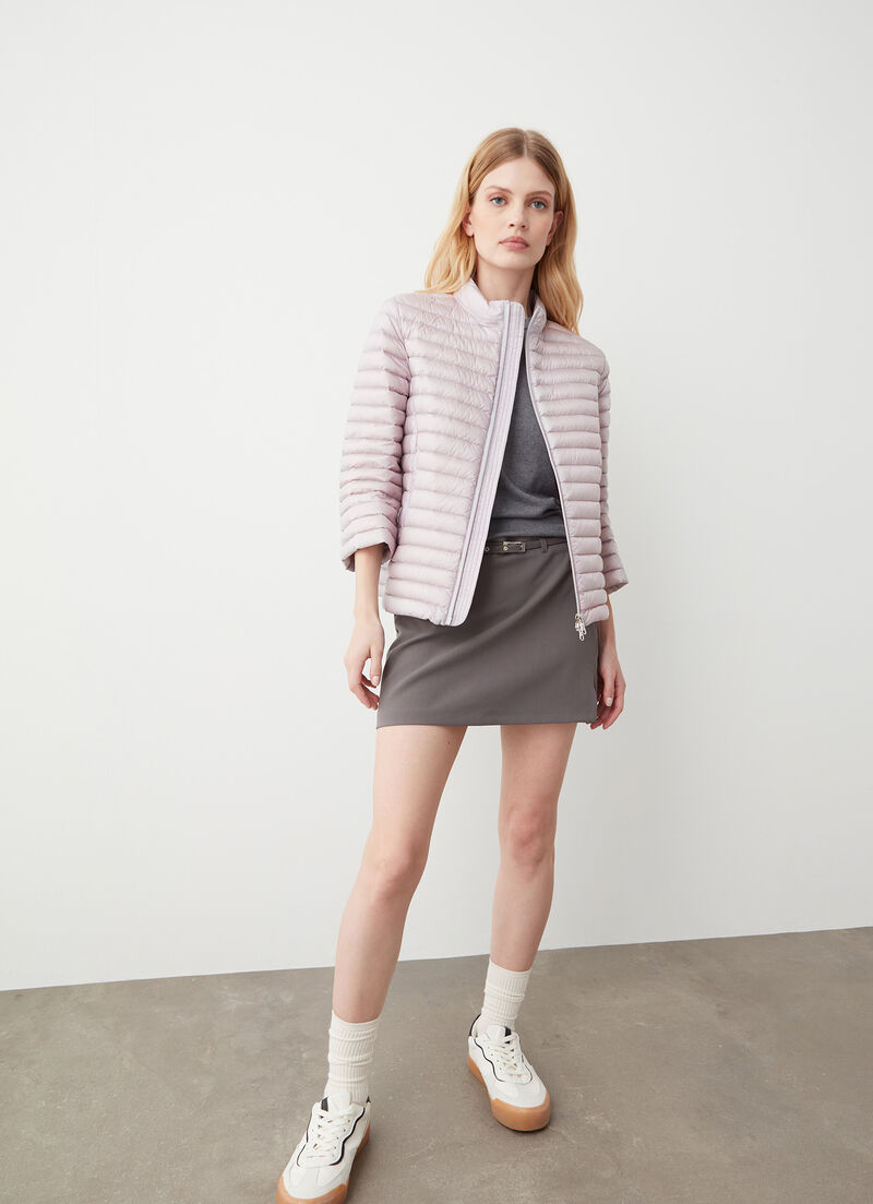 Quilted down-padded cape