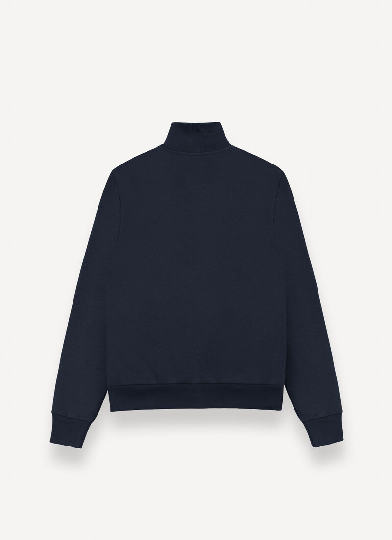 Cotton high-neck sweatshirt