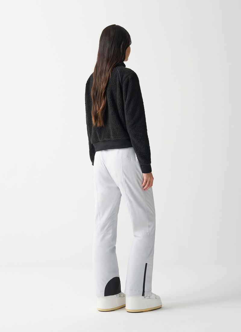 Teddy-effect cropped ski fleece