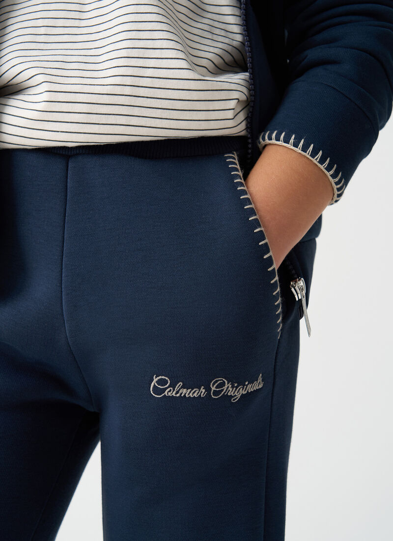 Tracksuit bottoms with embroidery